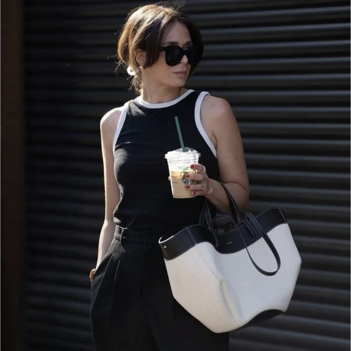 Women's Knitted Stitching Portable Large Capacity Commuter Tote Bags