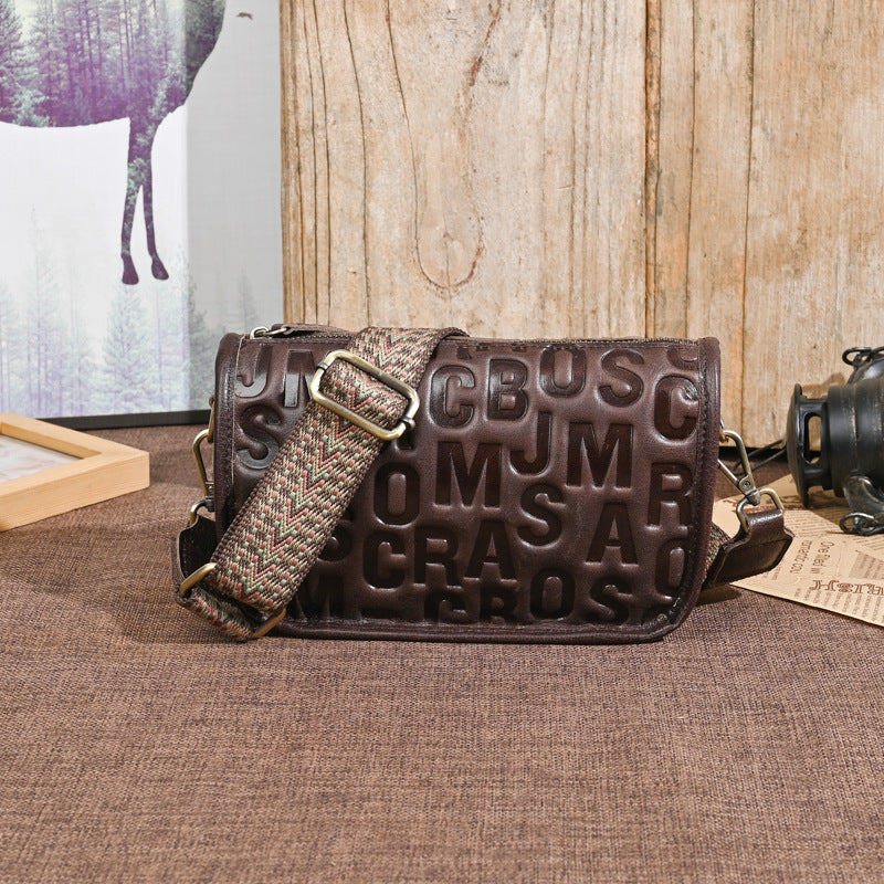 First Layer Cowhide Texture Female Versatile Shoulder Bags