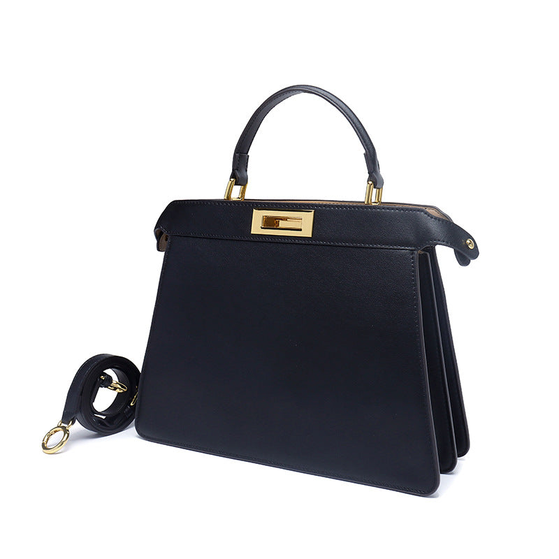 Women's Leather Rotating Single With Cat Design Crossbody Bags