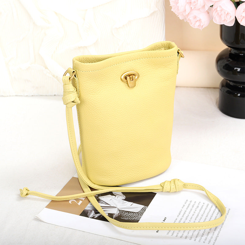 Women's Mobile Leather Mini Cowhide Simple Versatile Phone Bags