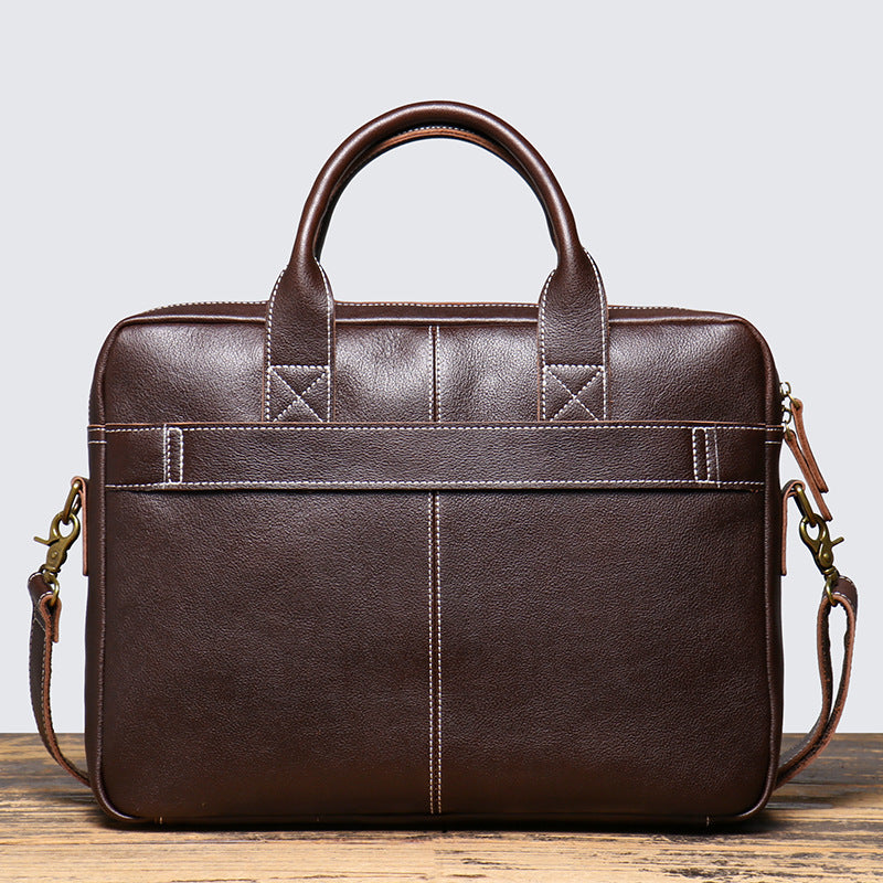 Men's Genuine Leather Portable Computer Cowhide Business Men's Briefcases