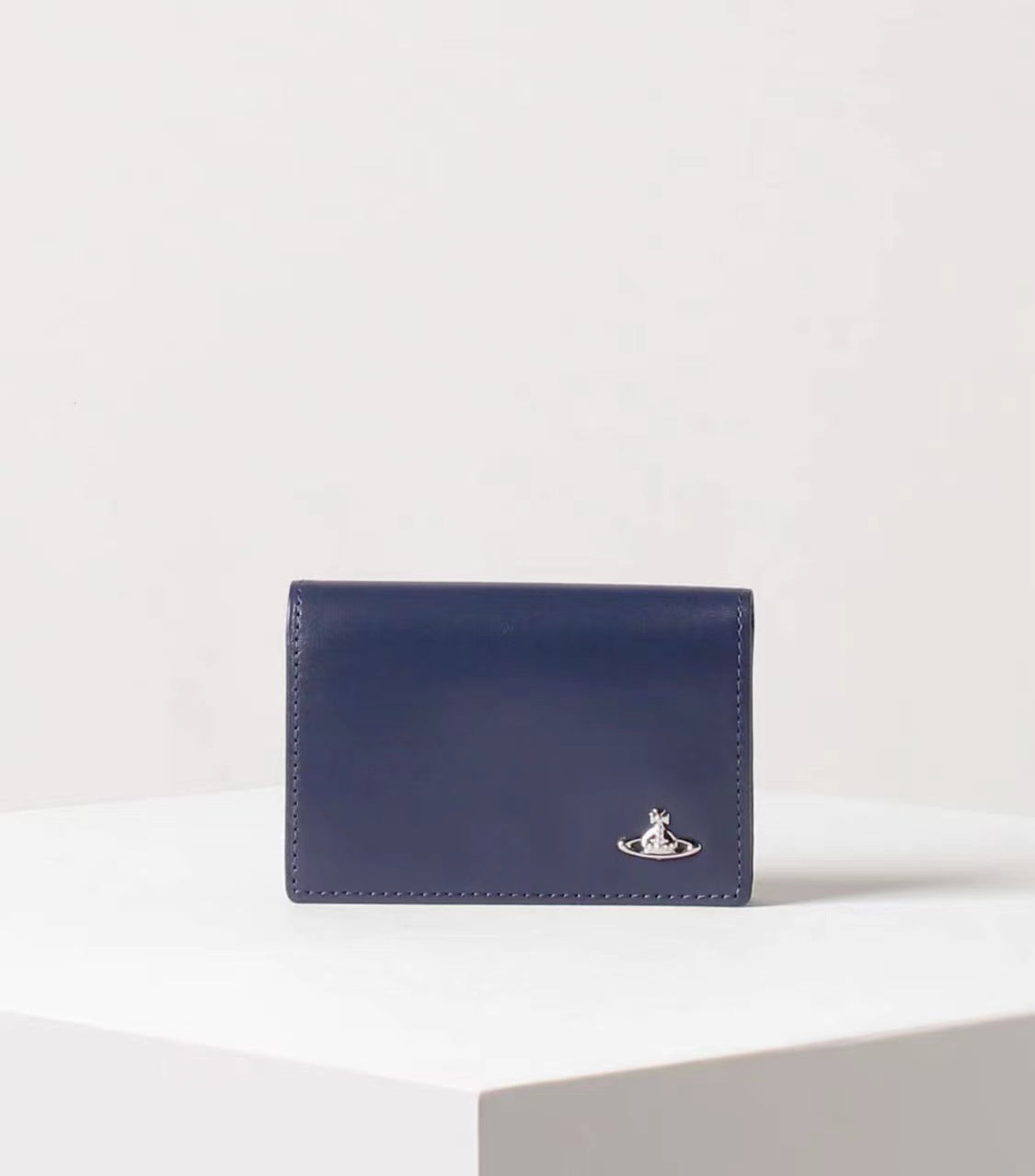 British Niche Saturn Solid Color Clutch Card Holder