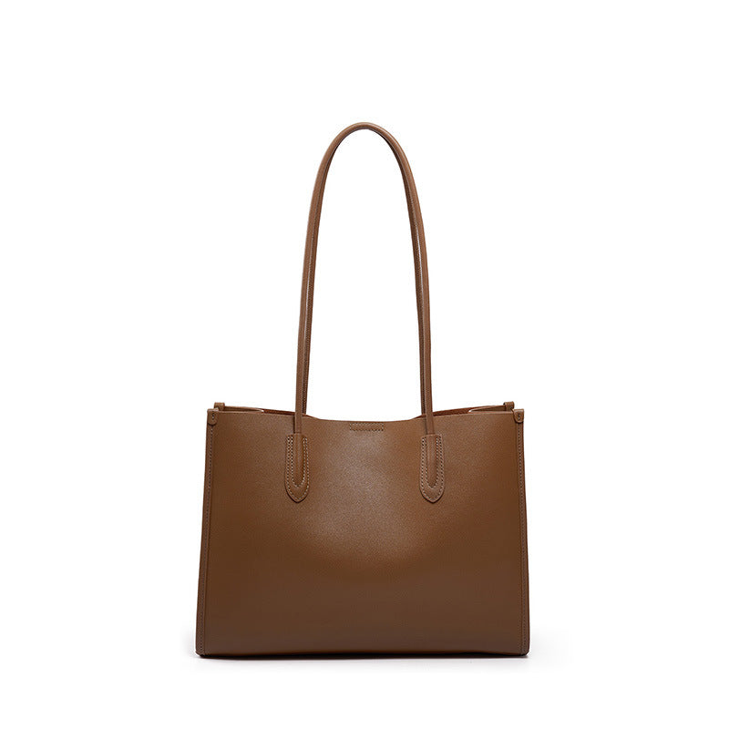 Women's Cow Leather Niche Soft Versatile Retro Tote Bags