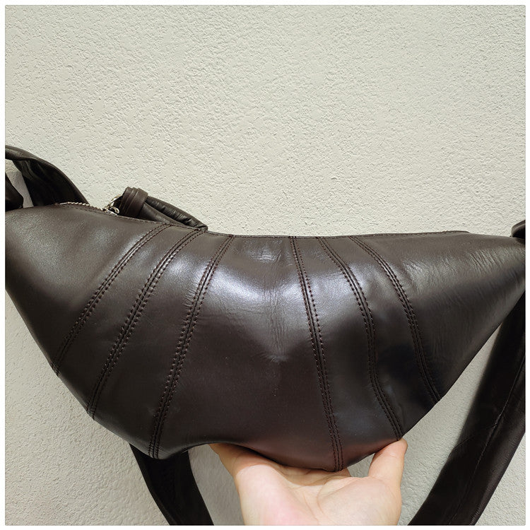 Women's First Layer Cowhide One Sheepskin Dumpling Crossbody Bags