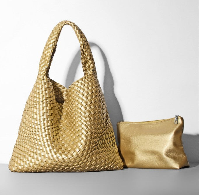 Women's Fashion Woven Hand Large Capacity Combination Shoulder Bags