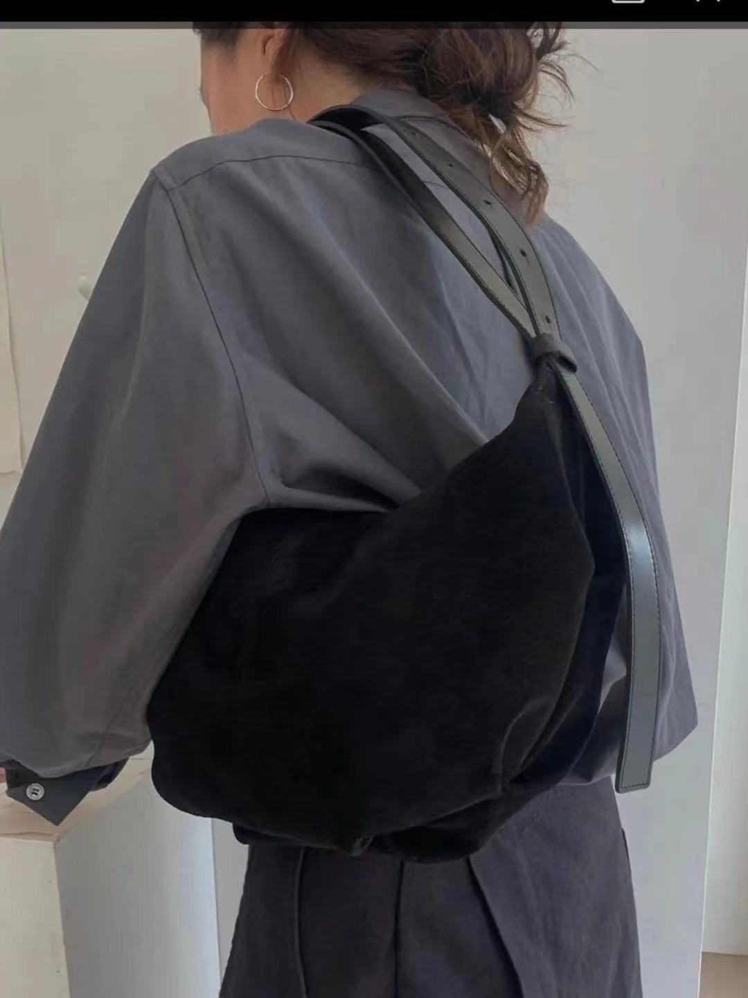 Durable Niche Underarm Vintage Suede Dumpling Shoulder Bags