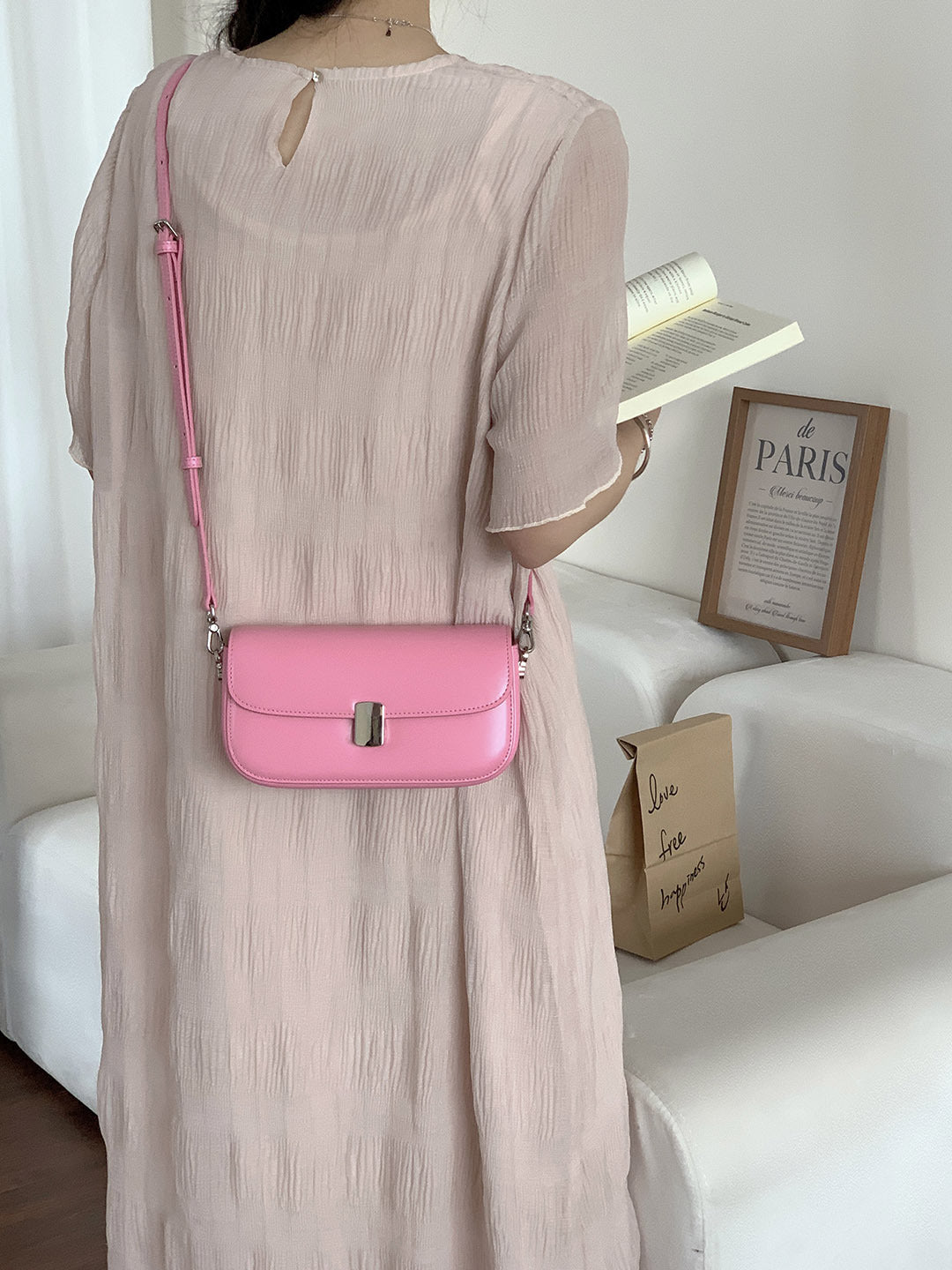 Women's Leather Minority Simple French Stick Underarm Armpit Bags