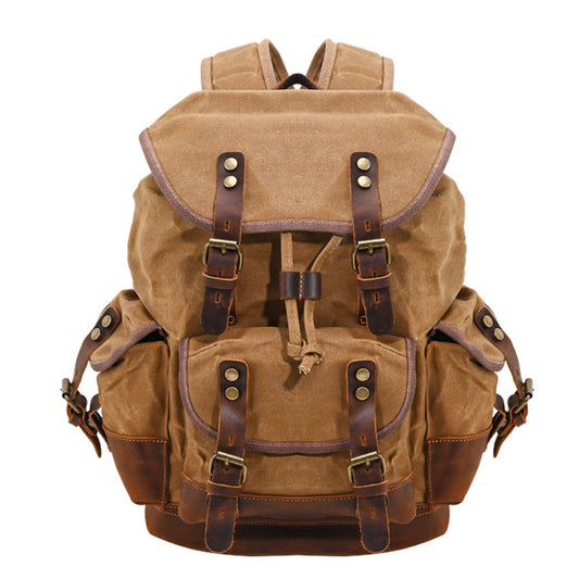 Wax Canvas Computer Large Capacity Hiking Backpacks