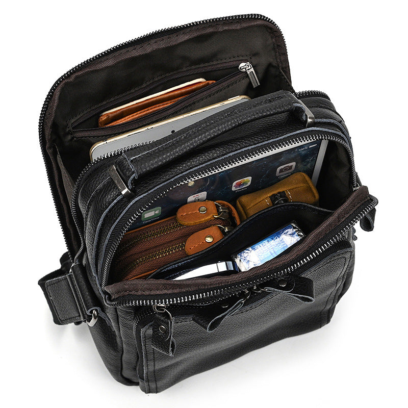 Men's Creative Glamorous Genuine Leather Fashion Men's Shoulder Bags