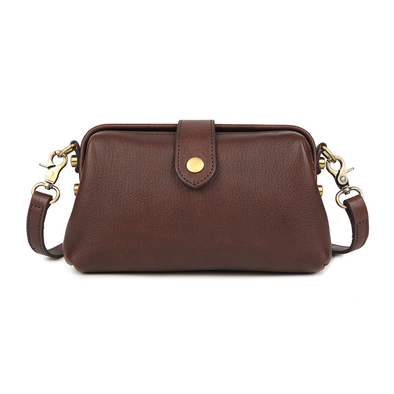 Women's Spring First Layer Cowhide Vintage Handmade Crossbody Bags