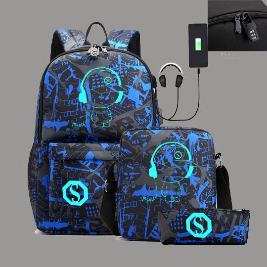 Women's & Men's & Music Boy Starry Sky Luminous Backpacks
