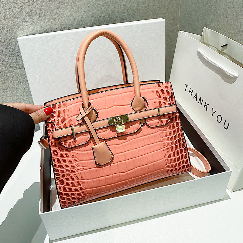 Women's Attractive Kelly Alligator Print Fashion Small Square Bags