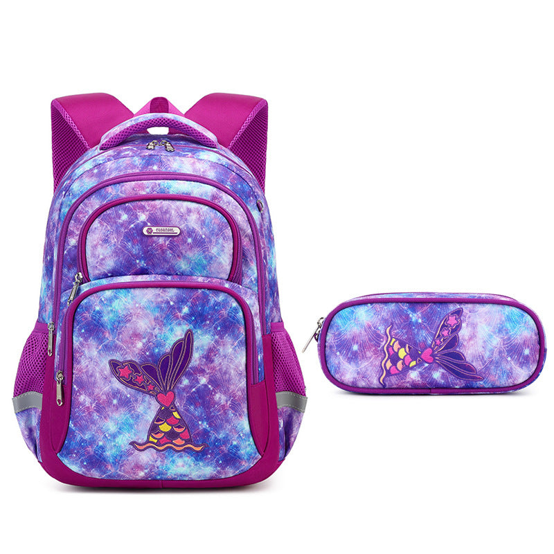 Boys Grade Stylish Lightweight Hu Ji Elementary School Students' Schoolbags