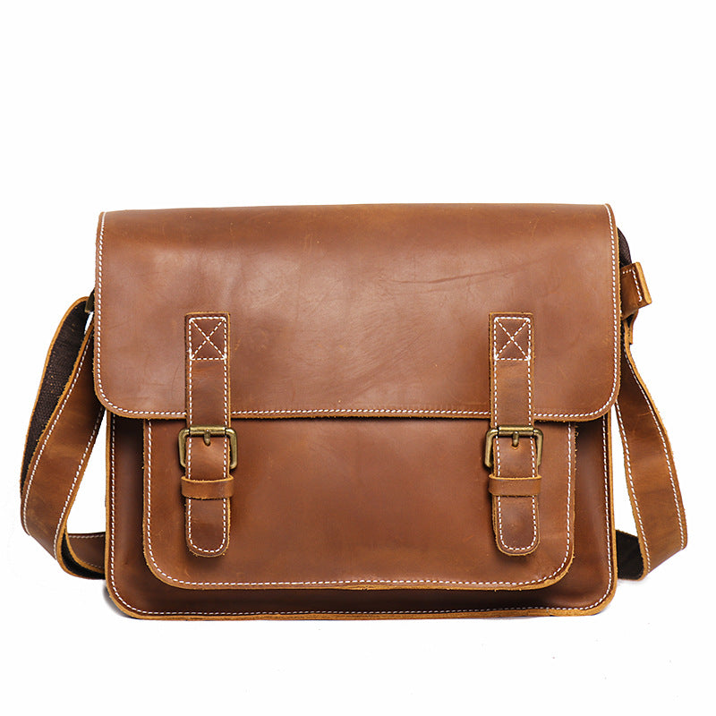 Women's & Men's & Source Leather British Retro Cowhide Men's Shoulder Bags