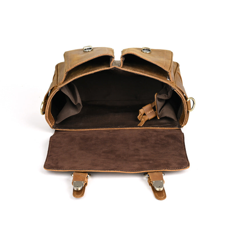 Men's Crazy Horse Leather Vintage Handmade First Men's Briefcases