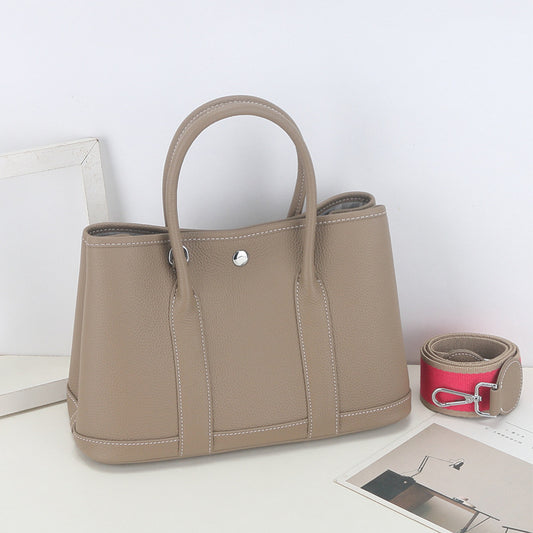 Version First Layer Cowhide Genuine Leather Fashion Large Handbags