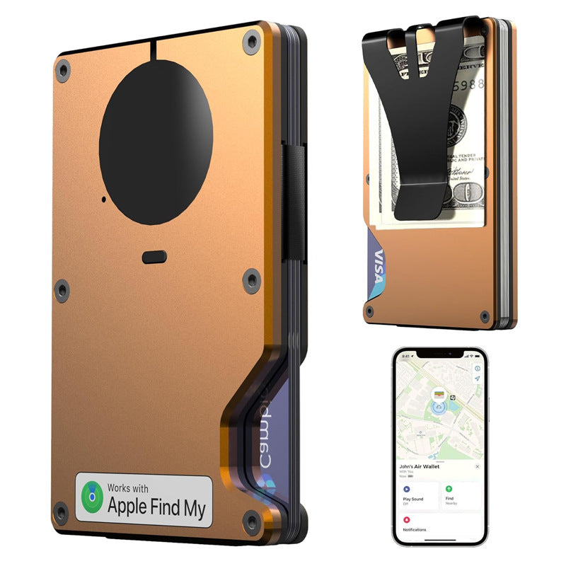 Innovative Attractive Built-in Apple Metal Clamp Card Holder