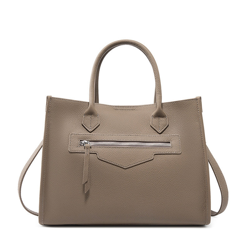 Women's Design Commuting Large Genuine Leather Capacity Retro Tote Bags