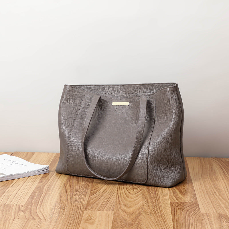 Women's Big Fashion Trendy Genuine Leather Versatile Handbags