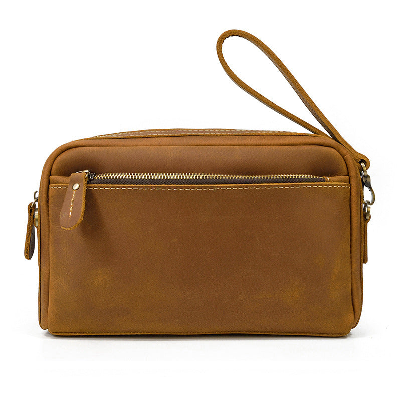 Women's & Men's & Leather Fashion Black Clutch Multifunctional Men's Handbags
