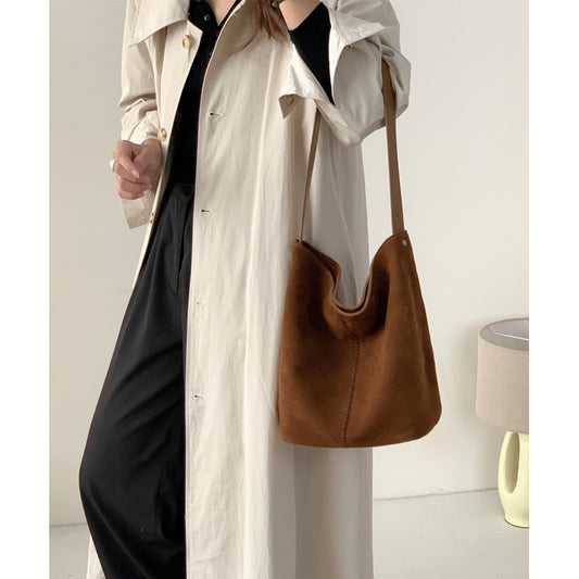 Wire Matte Cowhide Cross Body Niche Retro Shoulder Bags