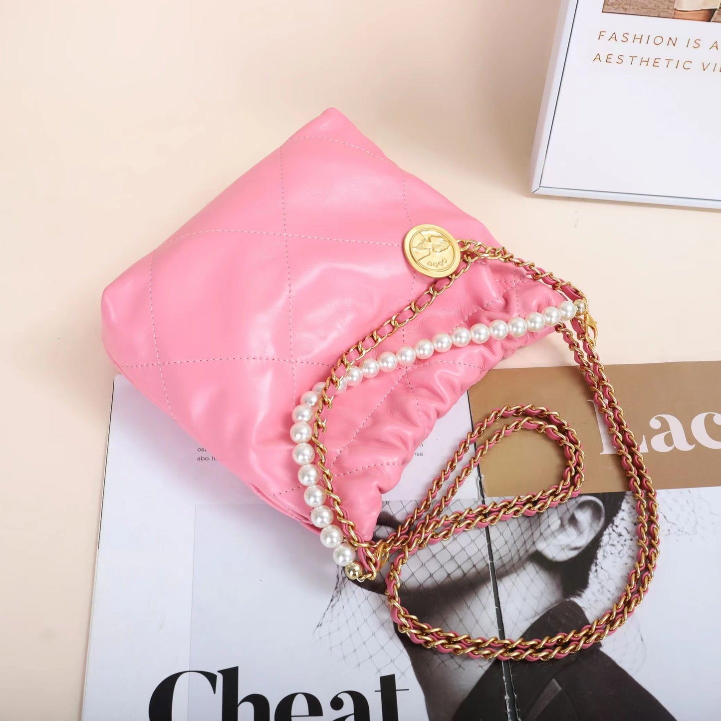 Women's Classic Style Genuine Leather Garbage High-grade Mini Shoulder Bags