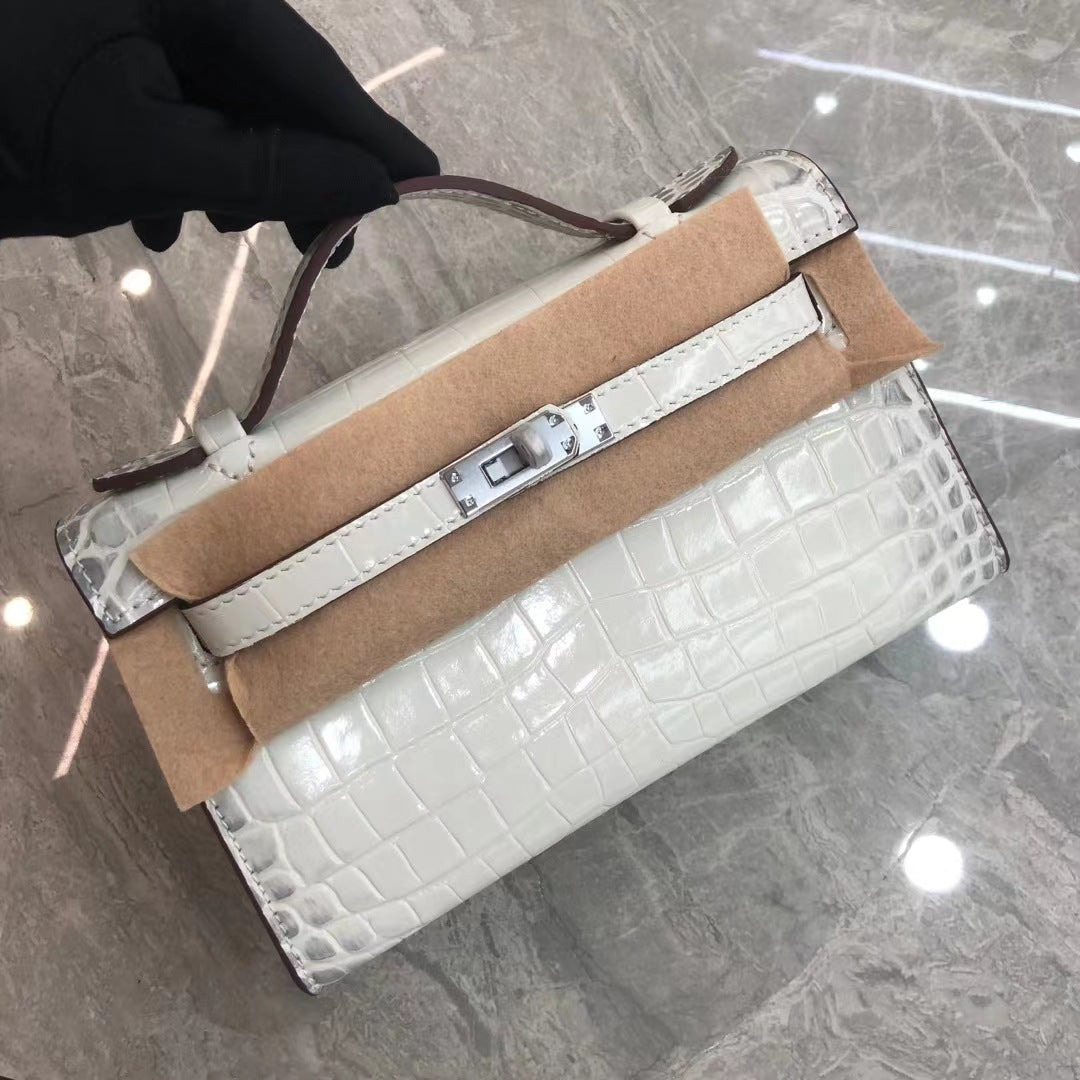 Women's Crocodile Pattern Generation Kelly Fashion Portable Small Square Bags