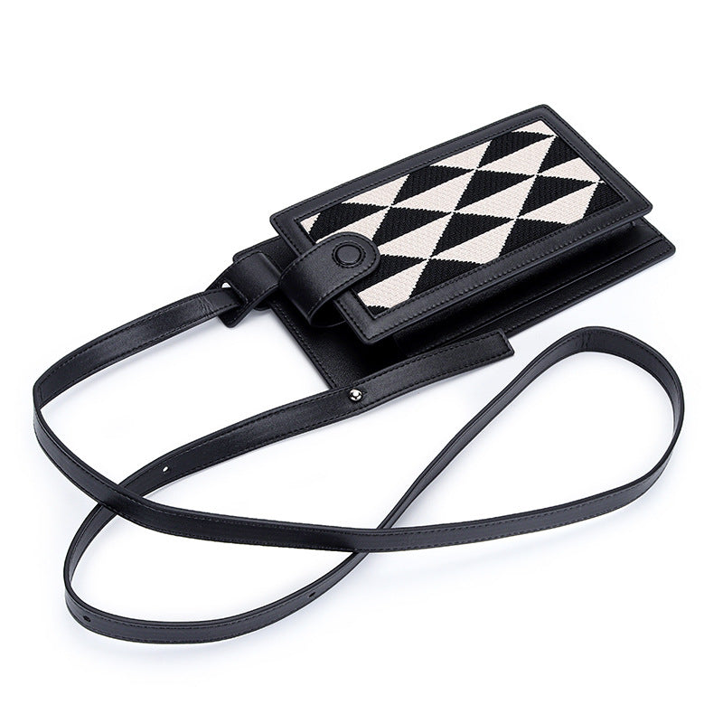 Women's Mobile Fashion Vertical Mini High Texture Phone Bags