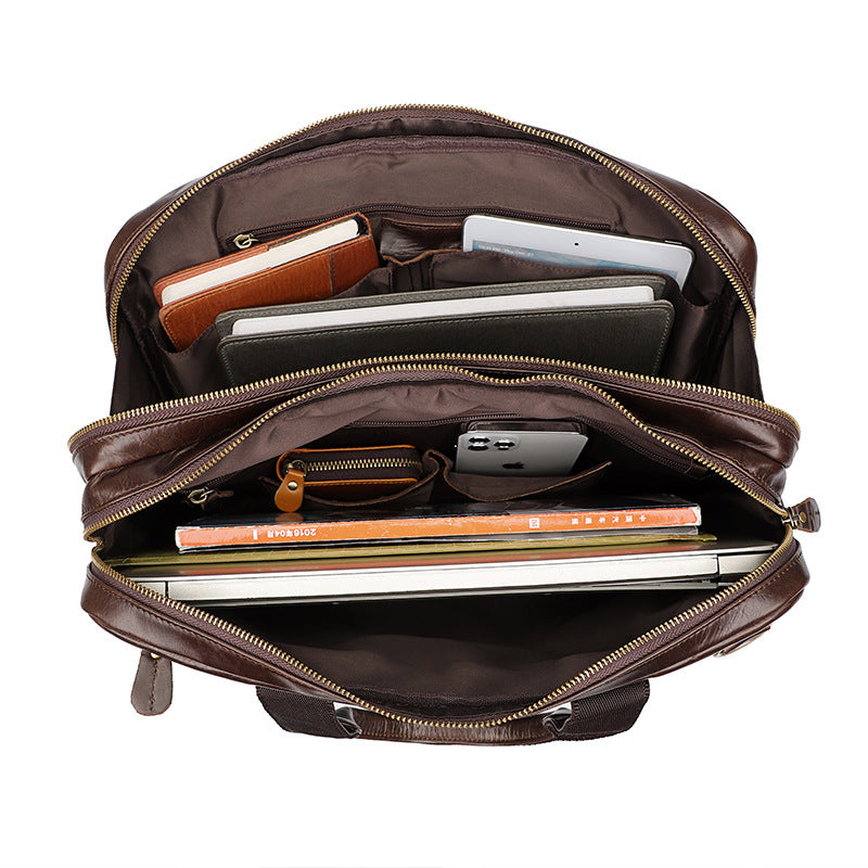 Men's Imported First Layer Cowhide Retro Oil Men's Briefcases