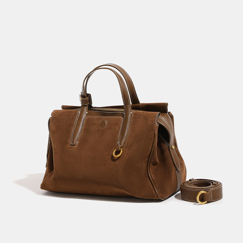 Women's Leather Feel Large Capacity Retro Commuter Tote Bags