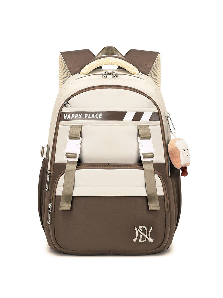 High Large Capacity Female Simple Style Middle School Students' Schoolbags