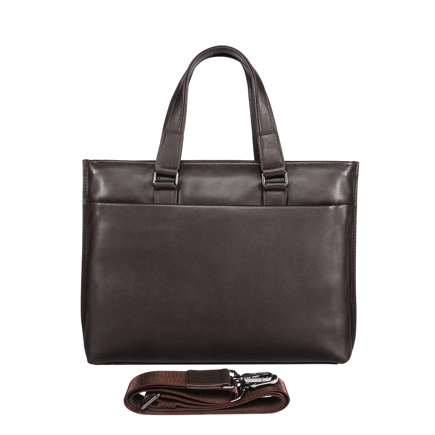 Men's Classic First Layer Cowhide Leather Large Men's Handbags