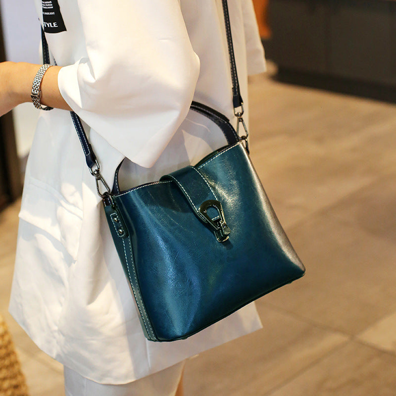 Genuine Leather Female Niche Large Capacity Soft Shoulder Bags