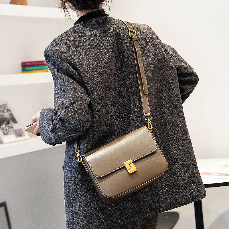 Women's Classic Leather Advanced Genuine Underarm Small Square Bags