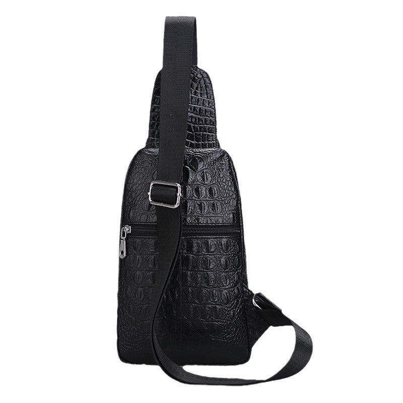 Men's Beautiful Versatile Crocodile Pattern Leather Bags