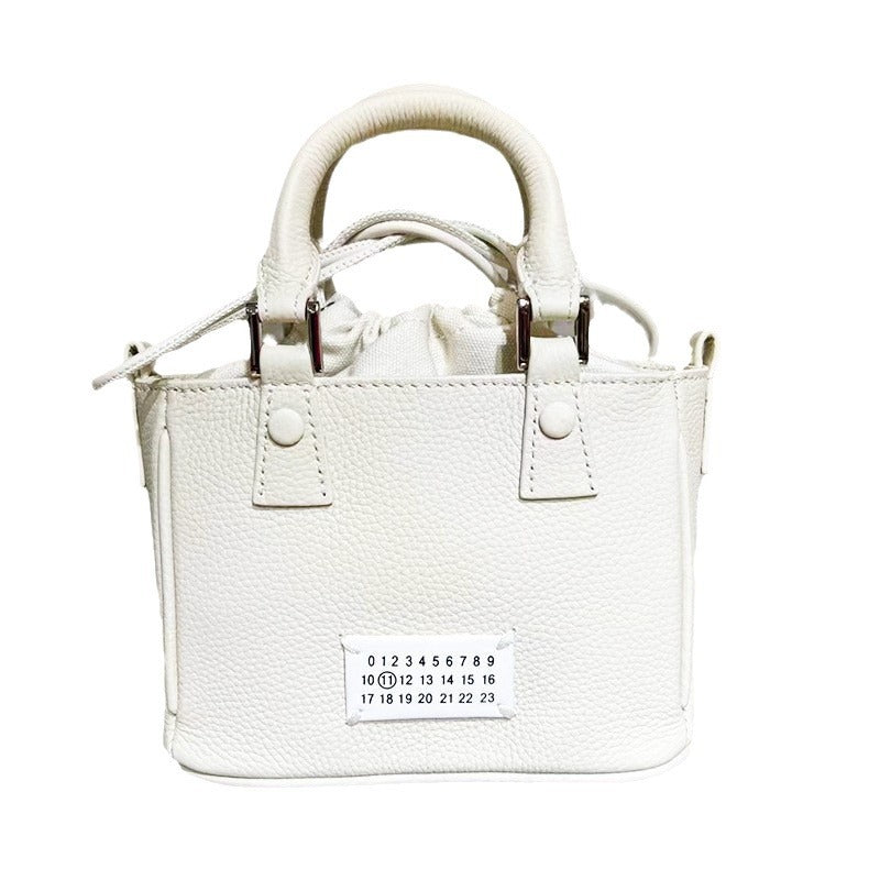 Women's Fashionable Design Genuine Leather Vegetable Basket Bucket Bags