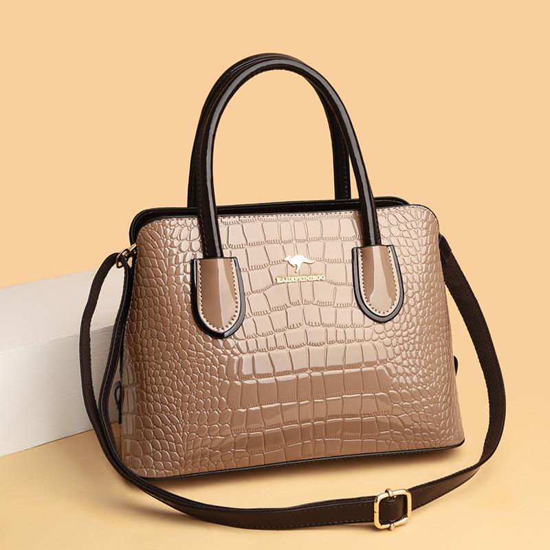 Women's Patent Leather Glossy Alligator Print Handbags