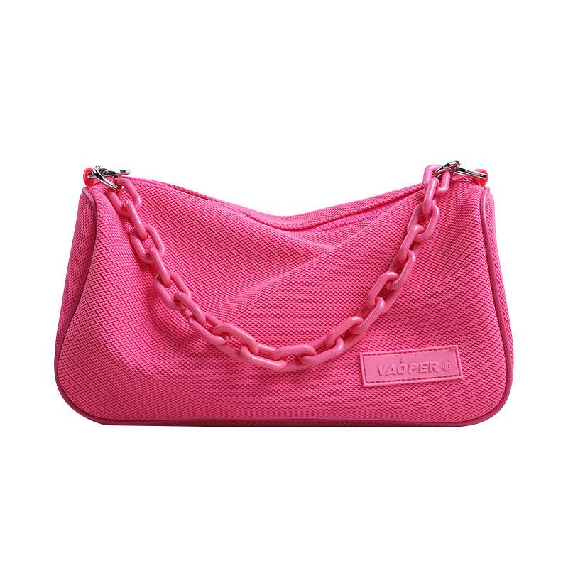 Niche Designer Rose Red Underarm Female Men's Messenger Bags