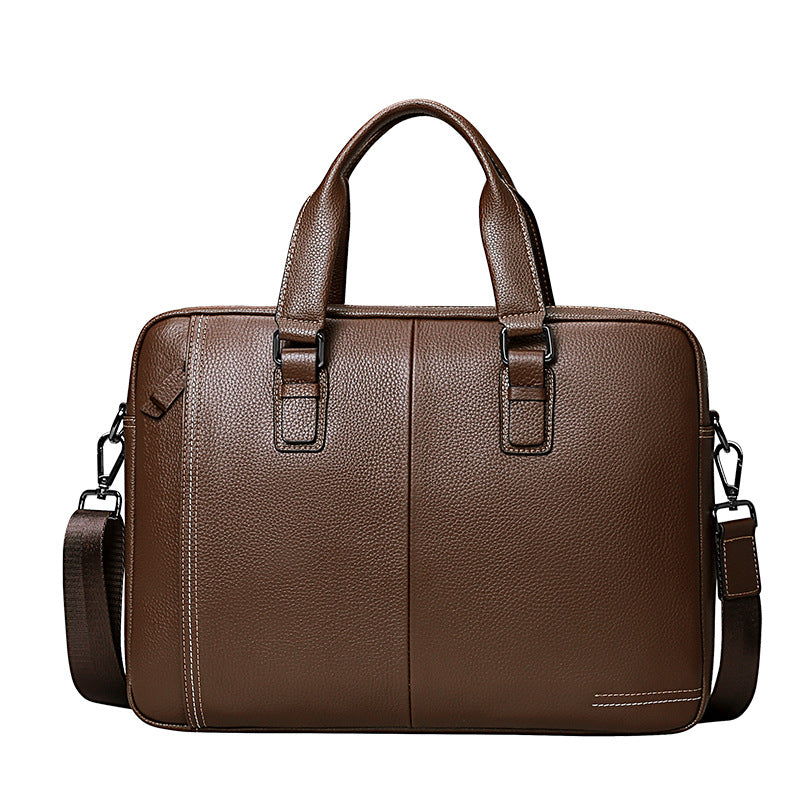Men's Capacity First Layer Cowhide Business Fashion Men's Handbags