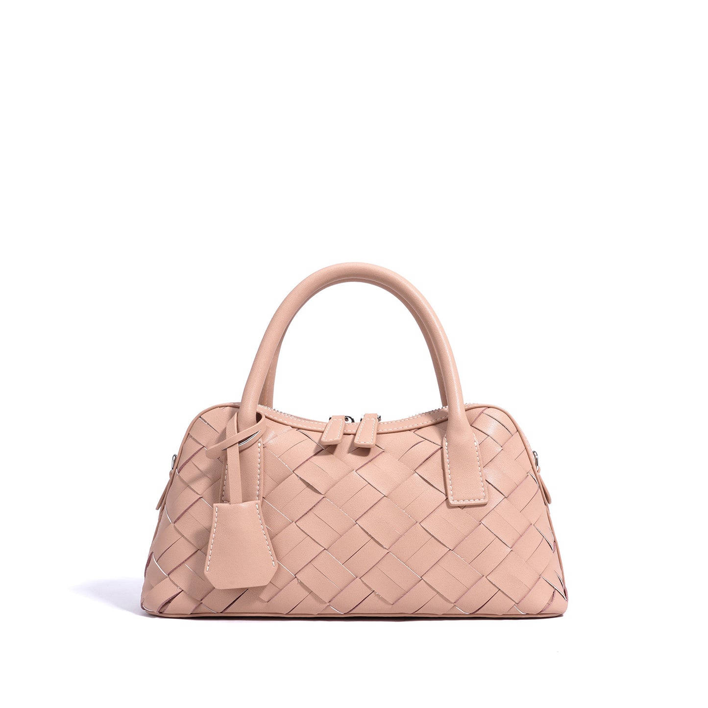 Women's Bowling Leather Hand-woven Underarm Commuting Shoulder Bags