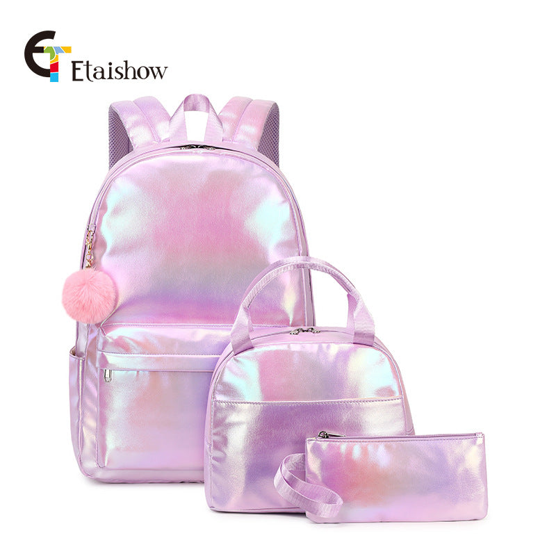 Primary Three-piece Waterproof Large Capacity Thermal Middle School Students' Schoolbags