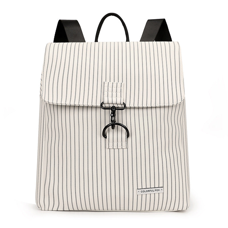 Striped British Style Commuter Waterproof Rucksack Backpacks