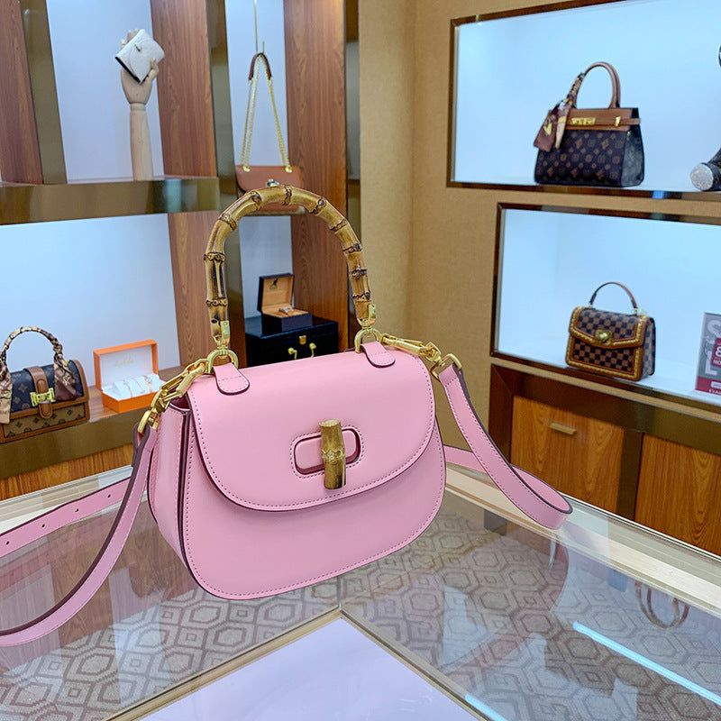 Women's Saddle Genuine Leather Vintage Crocodile Pattern Crossbody Bags