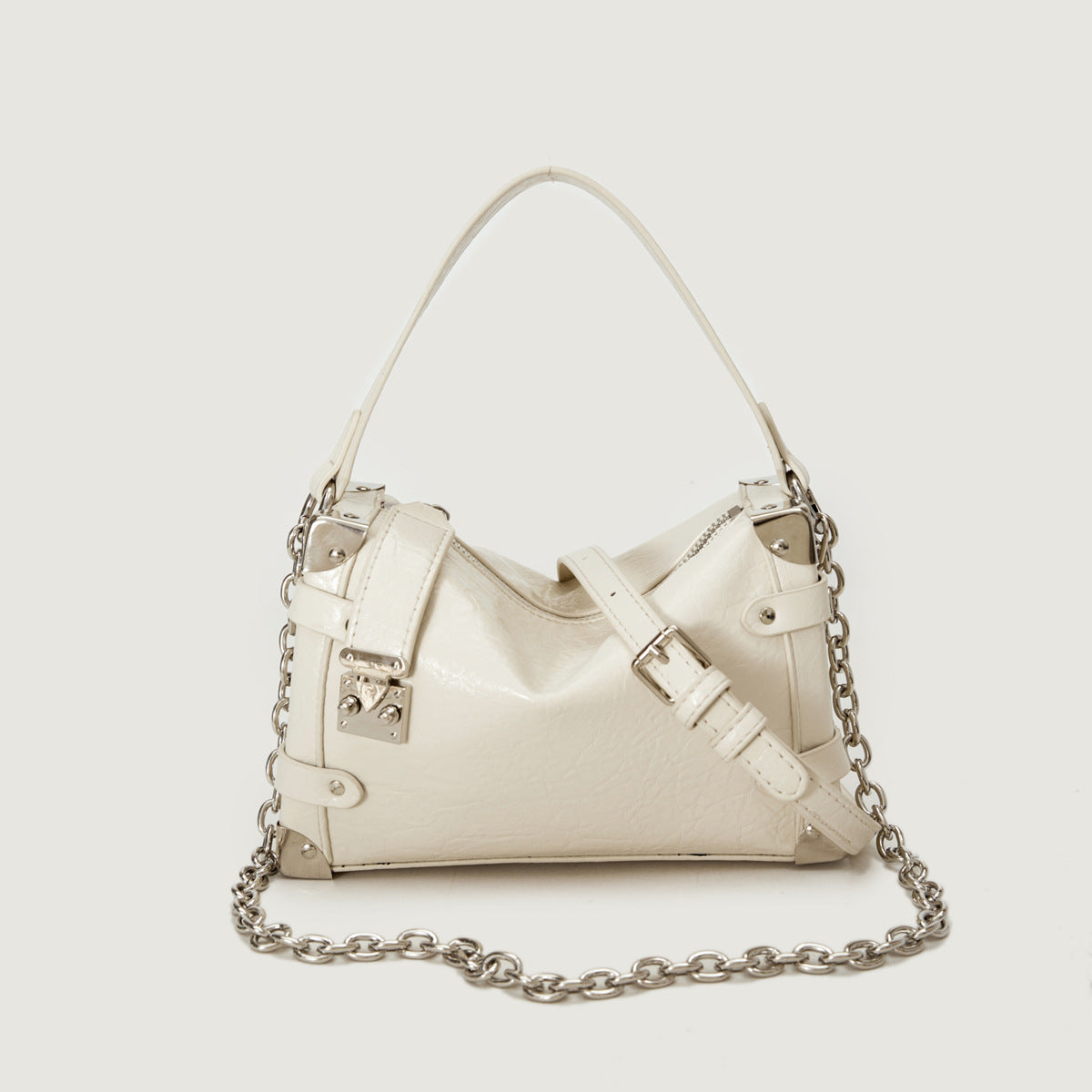 Women's Capacity Soft Leather Classic Style Chain Small Square Bags