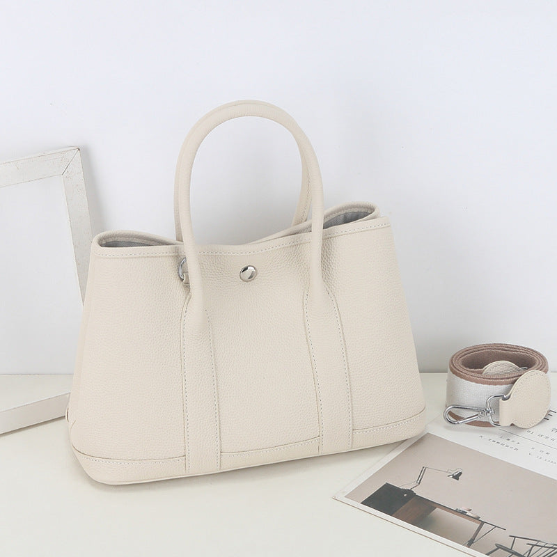 Version First Layer Cowhide Genuine Leather Fashion Large Handbags
