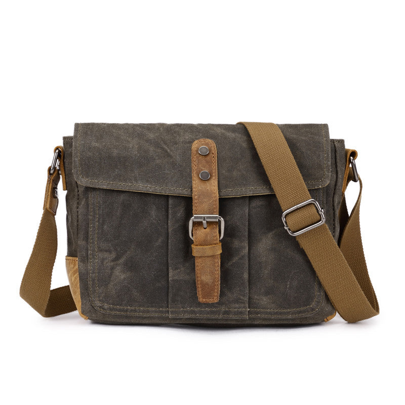 Men's Retro Waterproof Canvas Green 2 Men's Messenger Bags