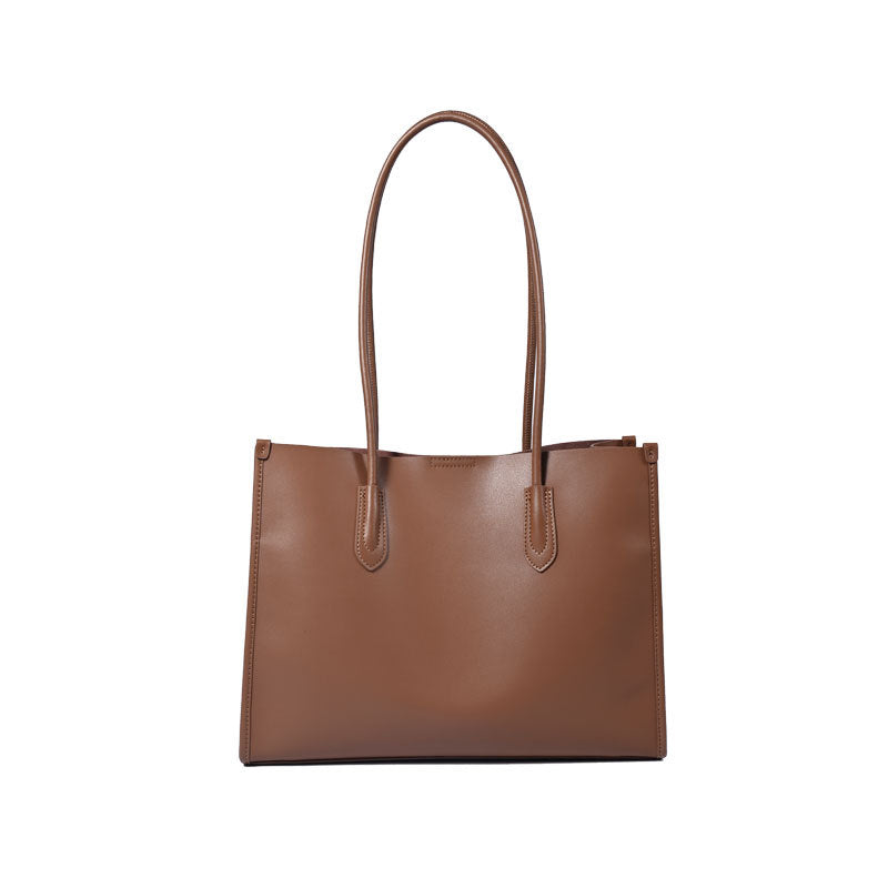 Women's Leather Niche High-grade Large Capacity Commuter Tote Bags