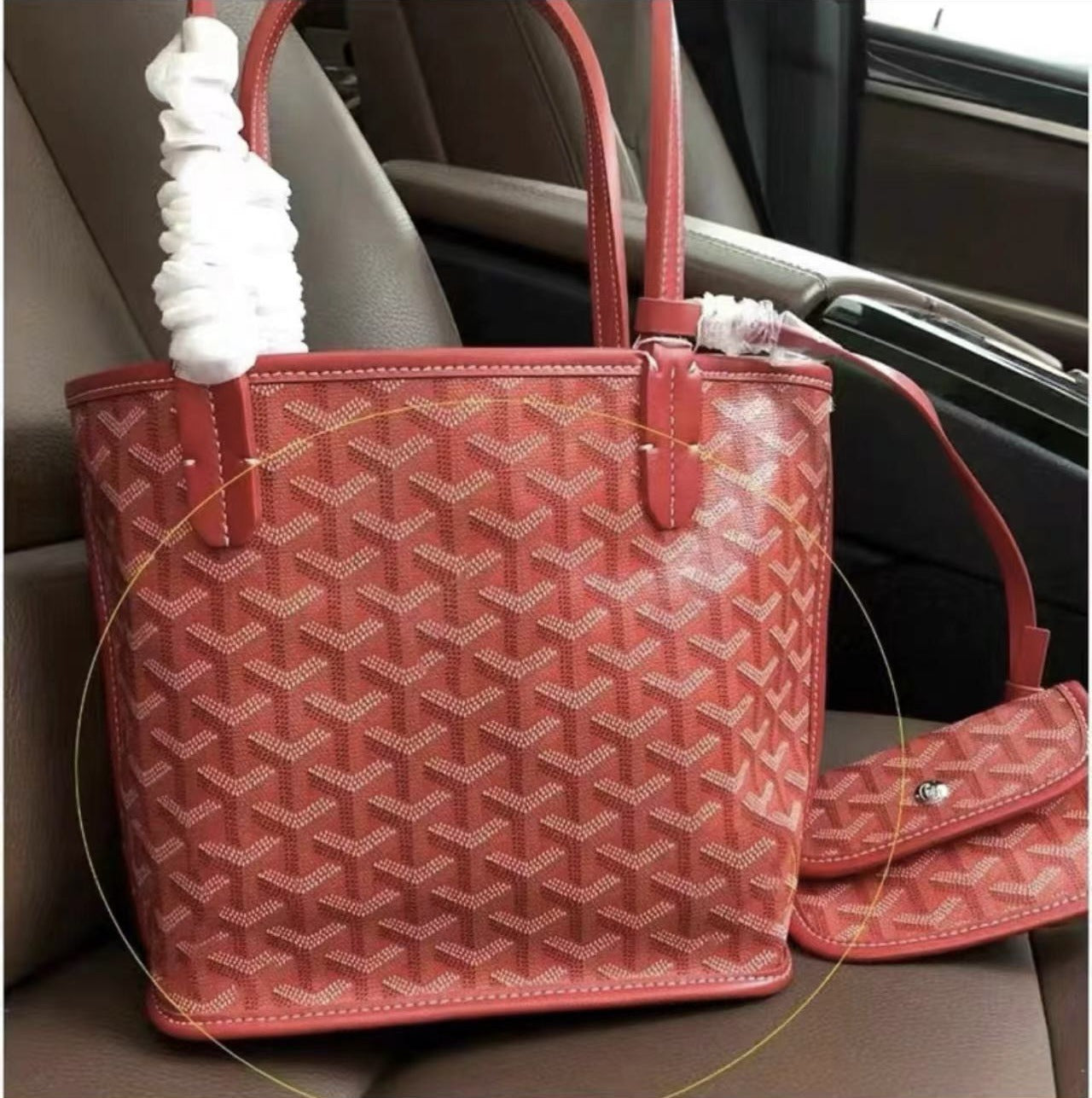 Leather Dog Teeth Double-sided Mini Mother Tote Bags