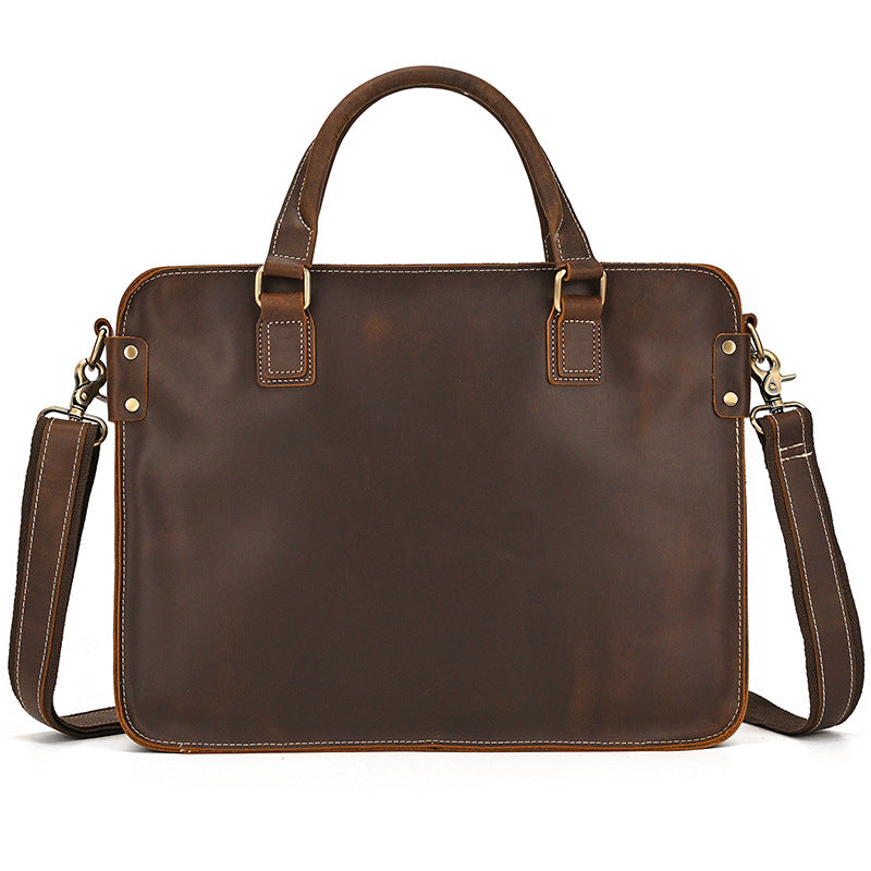 Crazy Horse Leather Inch Computer First Men's Briefcases