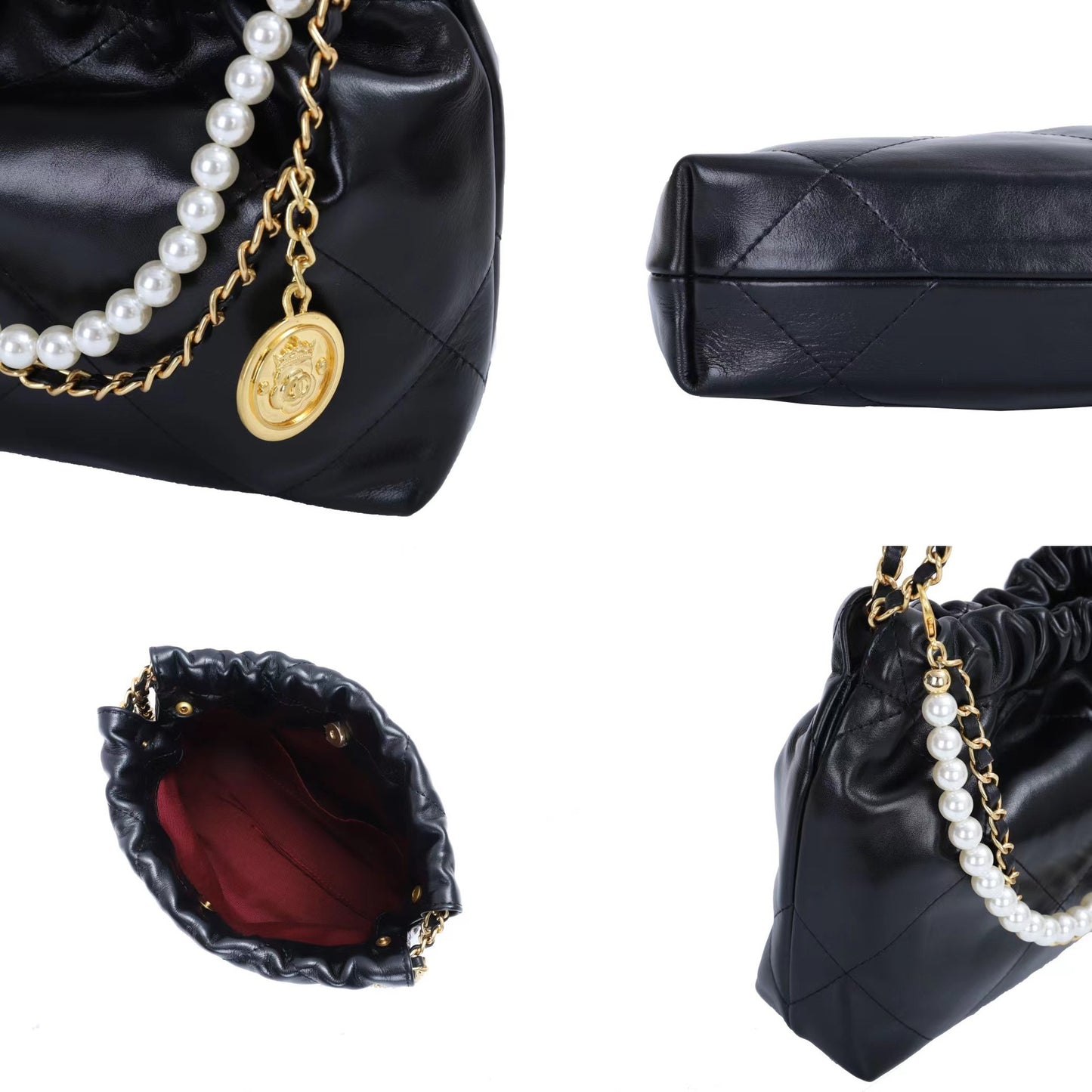 Women's Classic Style Genuine Leather Garbage High-grade Mini Shoulder Bags